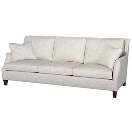 Customizable Contemporary Sofa with Scooped Arms